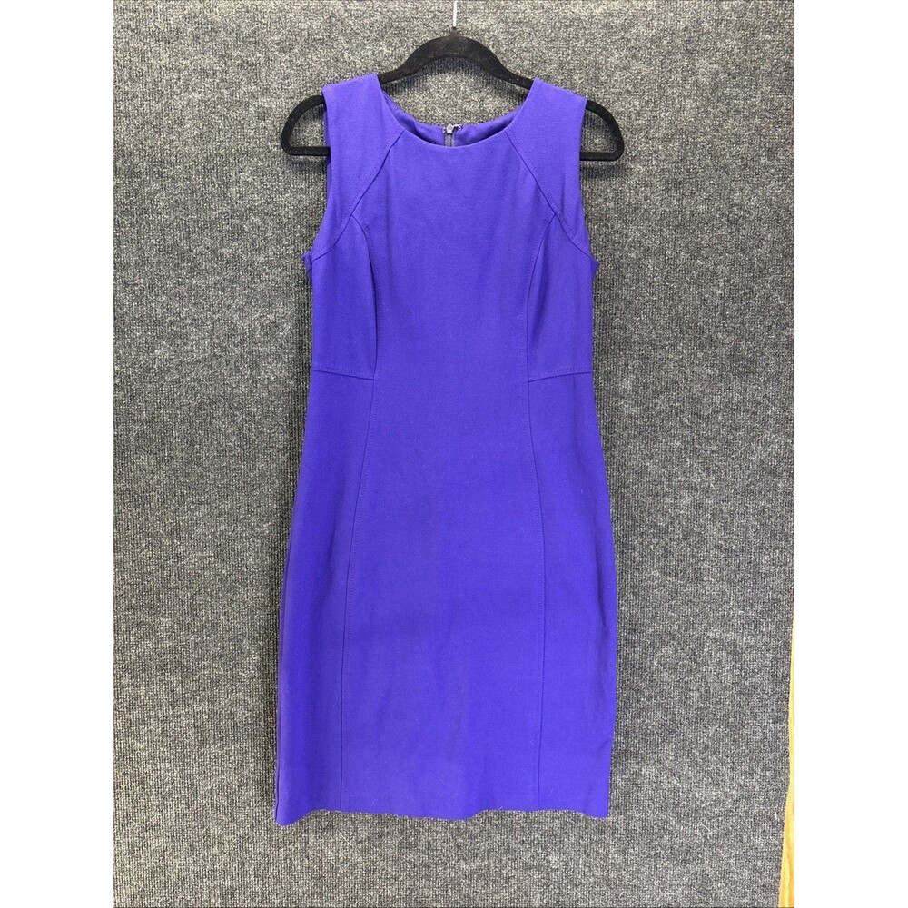 Talbots Women’s Pencil Dress Size 4 EUC Purple Blue Color Solid
